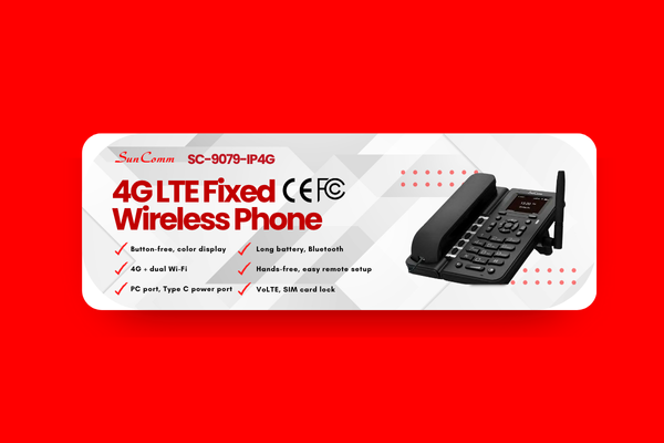 SC-9079-IP4G: Sleek 4G LTE Wireless Desk Phone