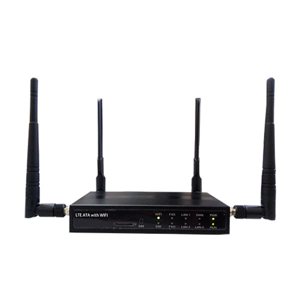LTE ATA com WiFi, 1SIM, 1 FXS, 1 FXO, 4G FDD B2 / B4 / B5 / B12 / B13