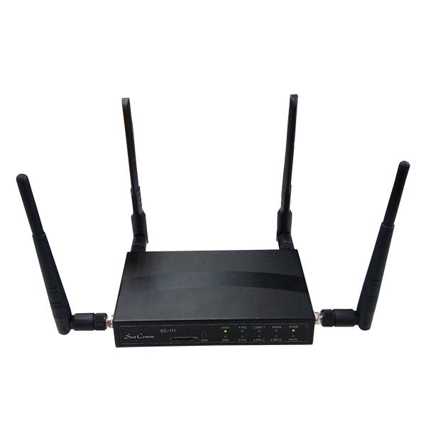 SunComm SC-111-WA4G LTE Wifi ATA with 4G 1SIM, 1 FXS, 1 FXO, 1 WAN, 4 LAN, WiFi AP Hotspot, 2.4GHz, FCC