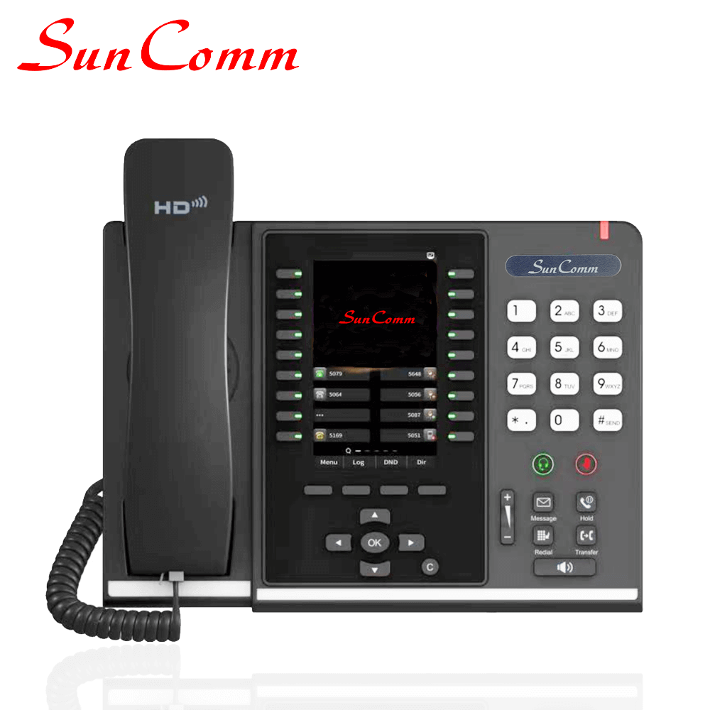 Premium Executive VoIP Phone, 18-Line, 18-SIP, PoE HD voice 4.5” color display